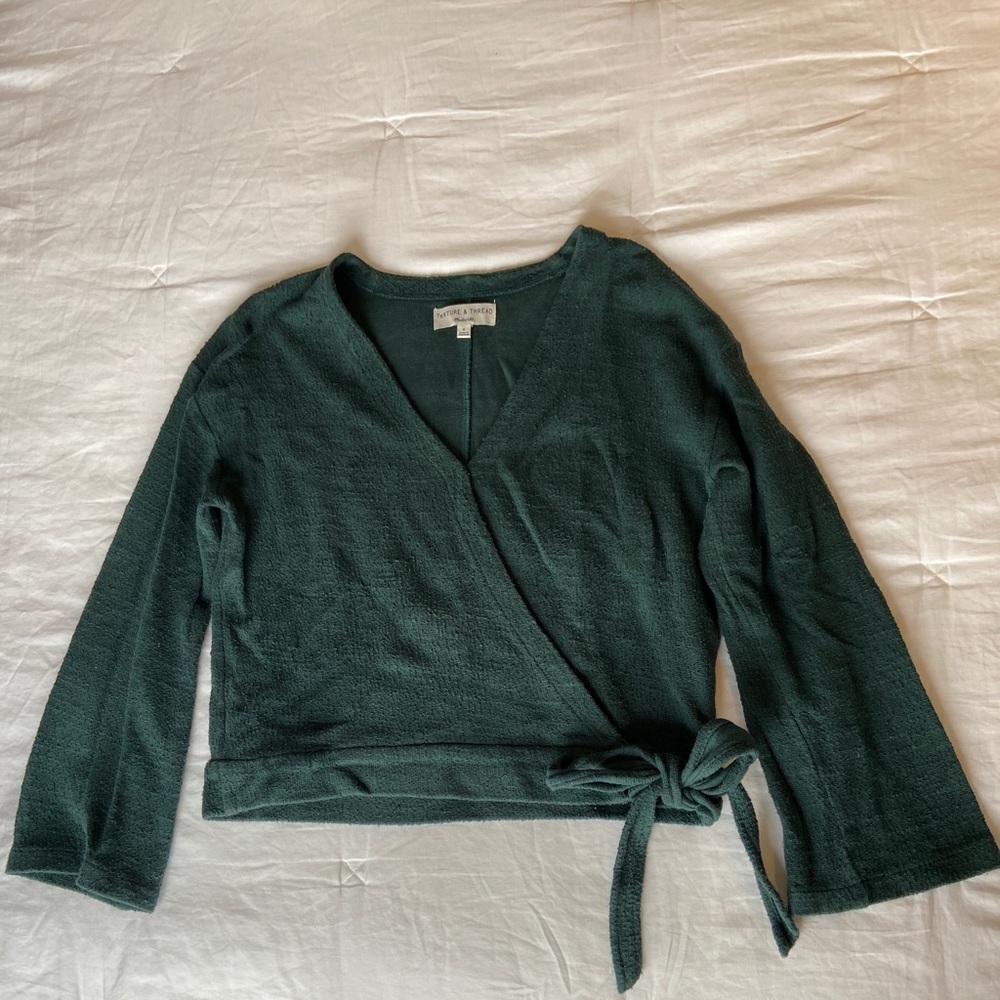 Madewell Texture and Thread wrap top Size Small